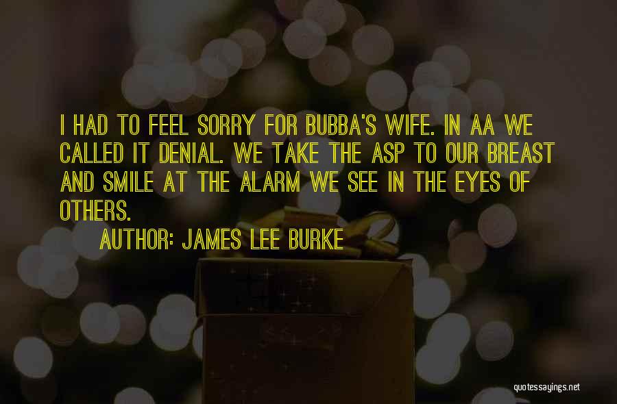 James Lee Burke Quotes: I Had To Feel Sorry For Bubba's Wife. In Aa We Called It Denial. We Take The Asp To Our