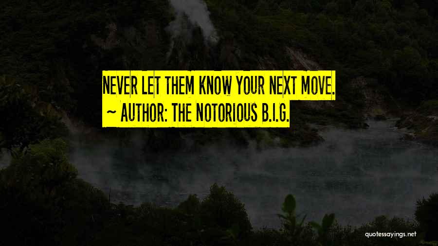 The Notorious B.I.G. Quotes: Never Let Them Know Your Next Move.
