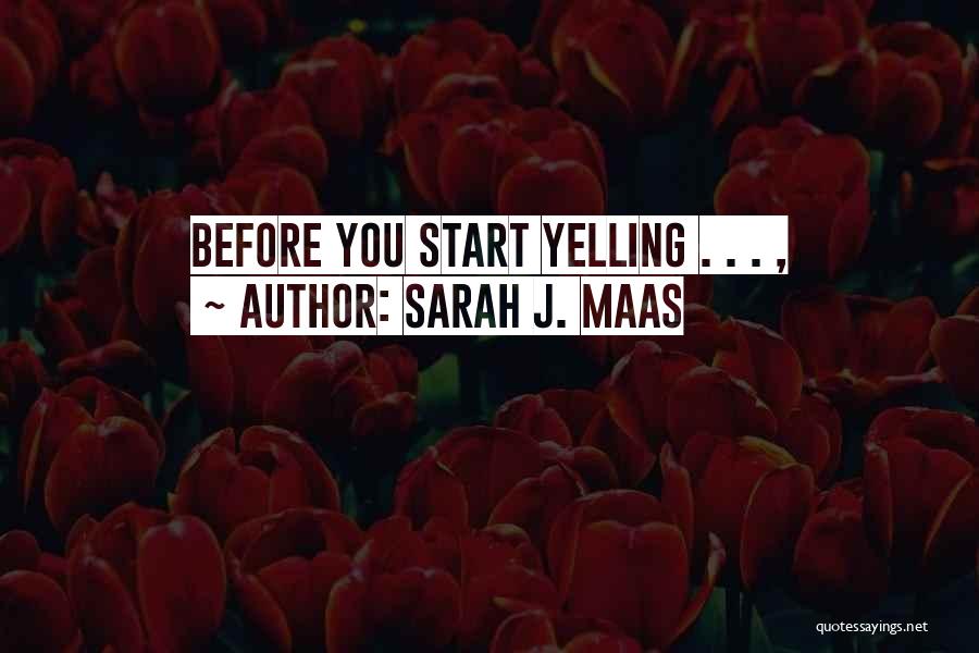 Sarah J. Maas Quotes: Before You Start Yelling . . . ,