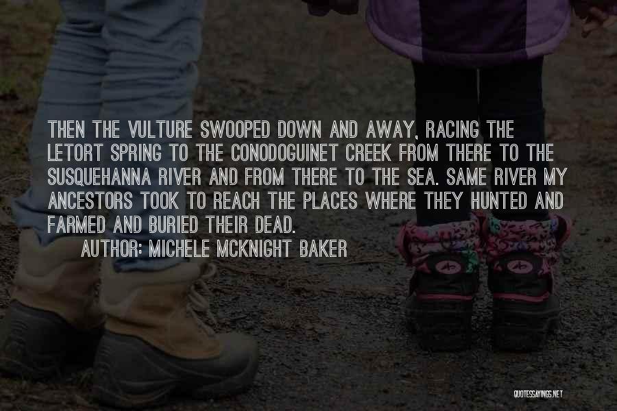 Michele McKnight Baker Quotes: Then The Vulture Swooped Down And Away, Racing The Letort Spring To The Conodoguinet Creek From There To The Susquehanna