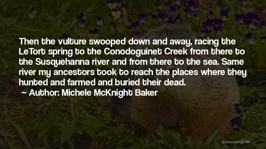 Michele McKnight Baker Quotes: Then The Vulture Swooped Down And Away, Racing The Letort Spring To The Conodoguinet Creek From There To The Susquehanna