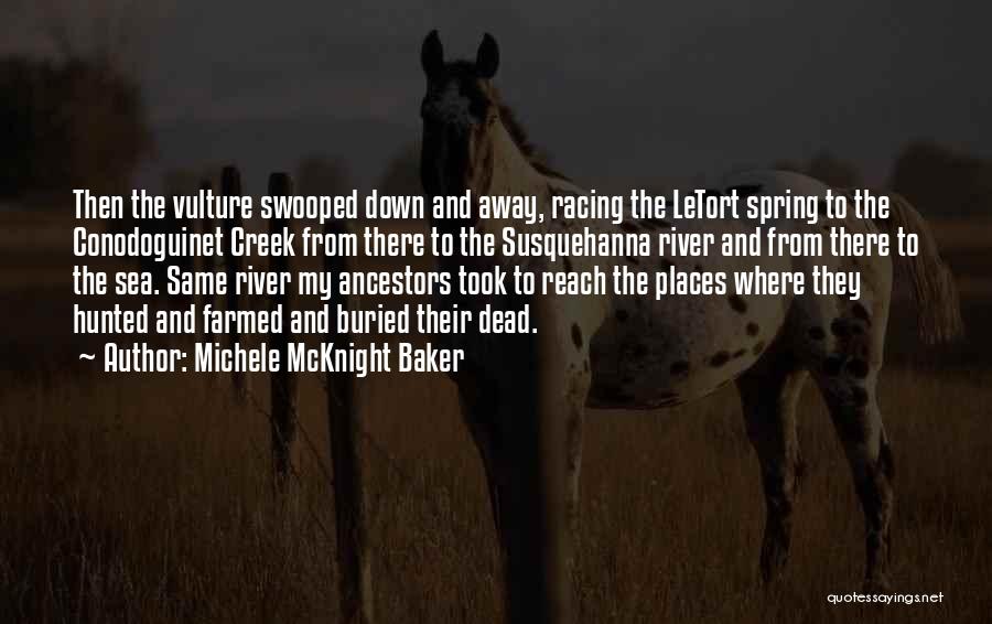 Michele McKnight Baker Quotes: Then The Vulture Swooped Down And Away, Racing The Letort Spring To The Conodoguinet Creek From There To The Susquehanna