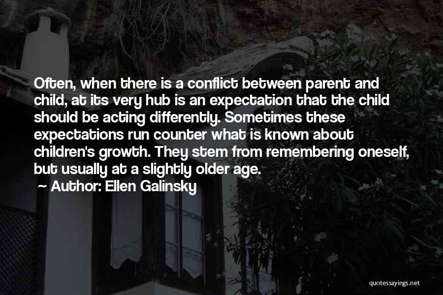 Ellen Galinsky Quotes: Often, When There Is A Conflict Between Parent And Child, At Its Very Hub Is An Expectation That The Child