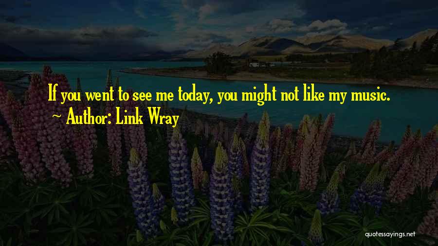 Link Wray Quotes: If You Went To See Me Today, You Might Not Like My Music.