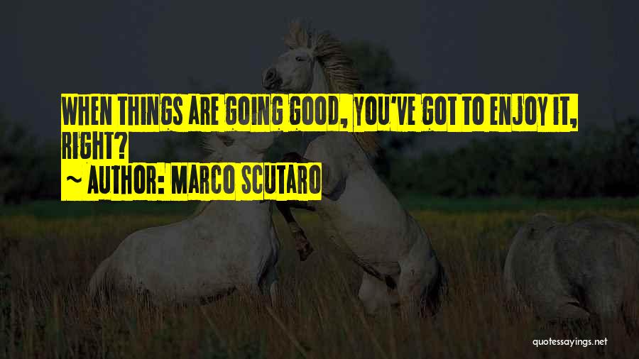 Marco Scutaro Quotes: When Things Are Going Good, You've Got To Enjoy It, Right?