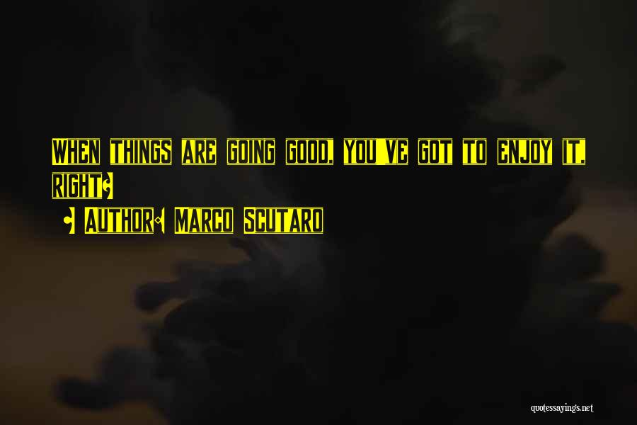 Marco Scutaro Quotes: When Things Are Going Good, You've Got To Enjoy It, Right?