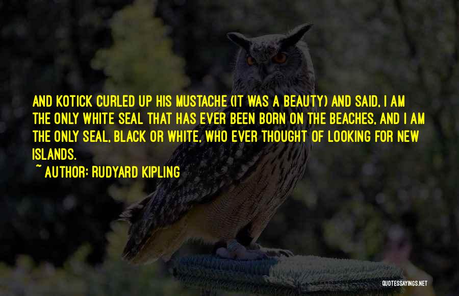 Rudyard Kipling Quotes: And Kotick Curled Up His Mustache (it Was A Beauty) And Said, I Am The Only White Seal That Has