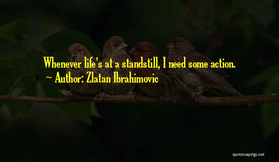 Zlatan Ibrahimovic Quotes: Whenever Life's At A Standstill, I Need Some Action.