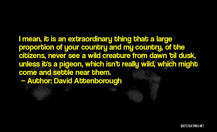 David Attenborough Quotes: I Mean, It Is An Extraordinary Thing That A Large Proportion Of Your Country And My Country, Of The Citizens,