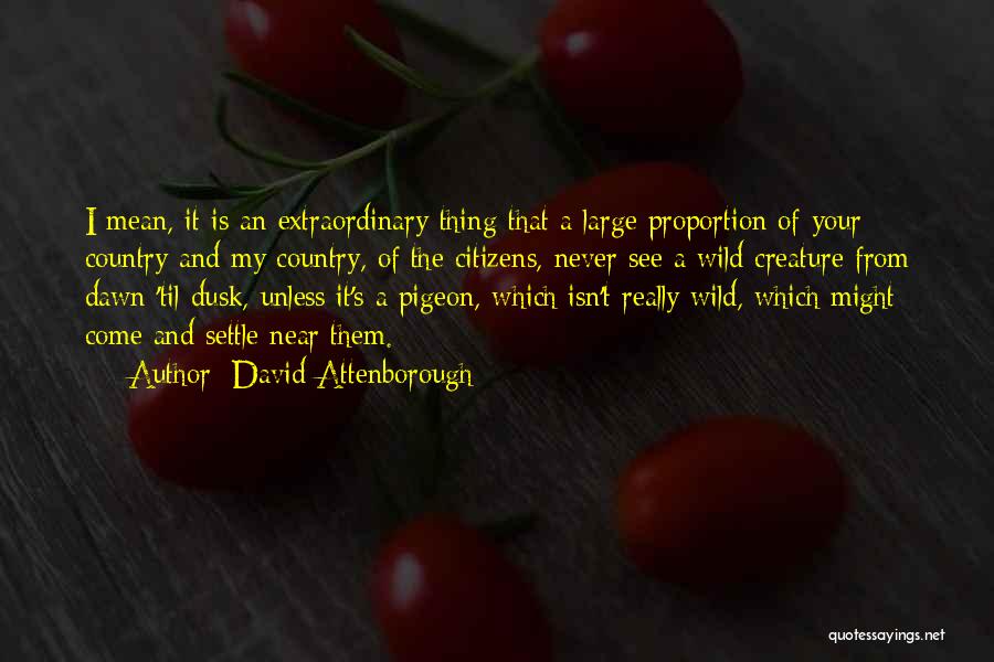 David Attenborough Quotes: I Mean, It Is An Extraordinary Thing That A Large Proportion Of Your Country And My Country, Of The Citizens,