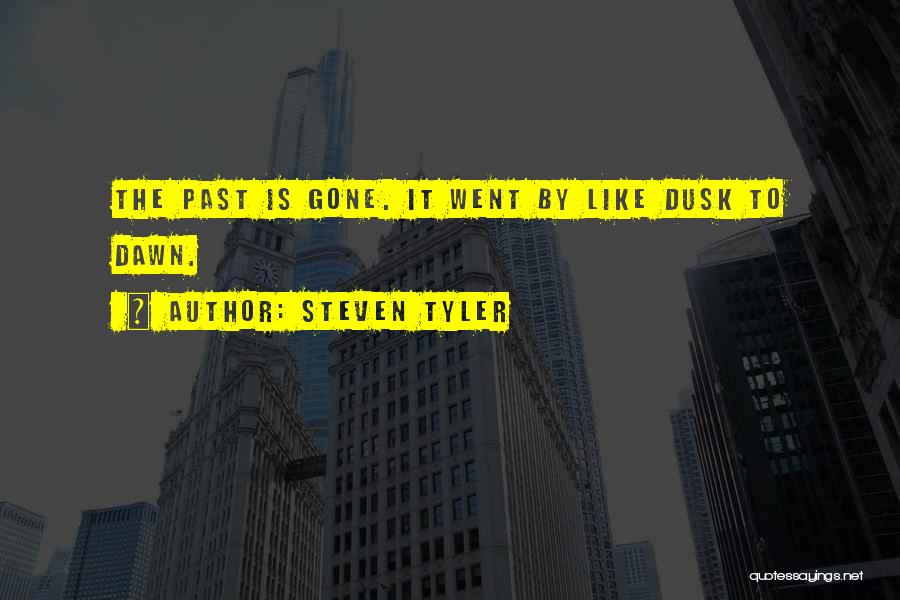 Steven Tyler Quotes: The Past Is Gone. It Went By Like Dusk To Dawn.