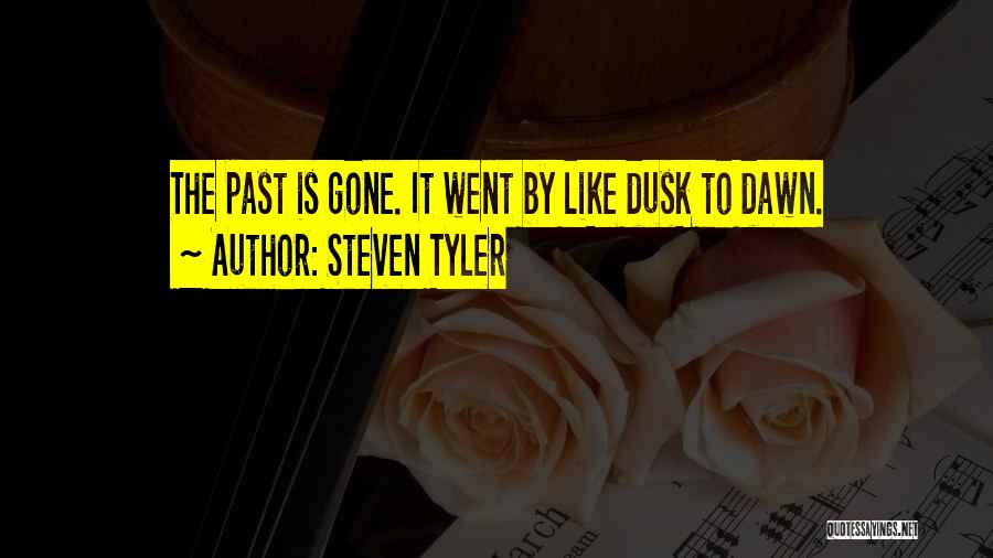 Steven Tyler Quotes: The Past Is Gone. It Went By Like Dusk To Dawn.