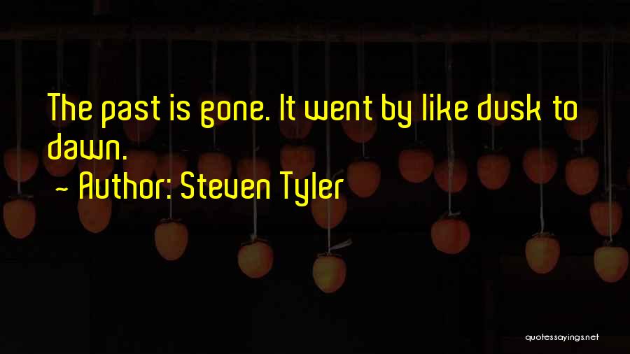 Steven Tyler Quotes: The Past Is Gone. It Went By Like Dusk To Dawn.