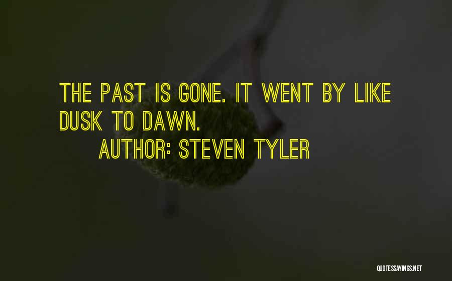 Steven Tyler Quotes: The Past Is Gone. It Went By Like Dusk To Dawn.