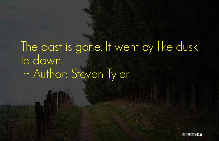 Steven Tyler Quotes: The Past Is Gone. It Went By Like Dusk To Dawn.