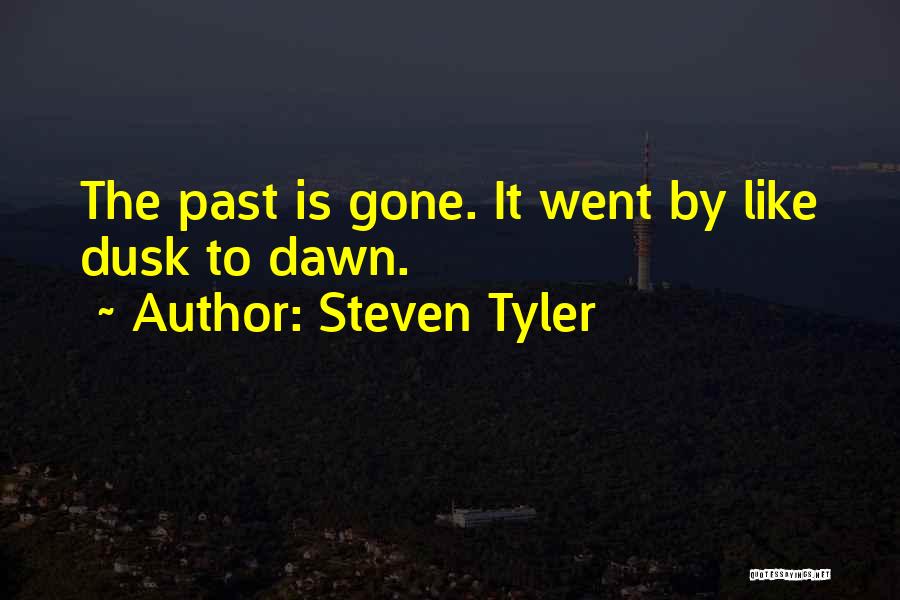 Steven Tyler Quotes: The Past Is Gone. It Went By Like Dusk To Dawn.