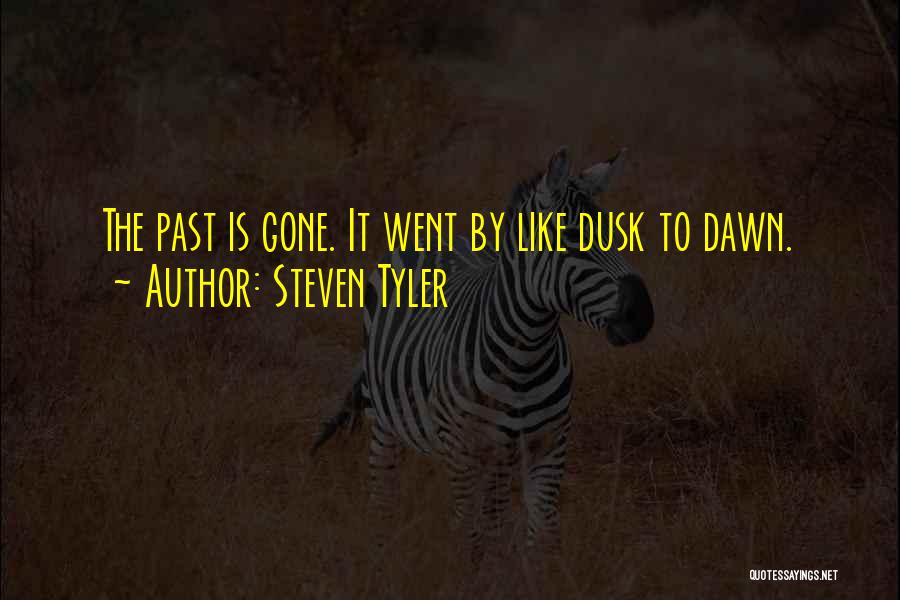 Steven Tyler Quotes: The Past Is Gone. It Went By Like Dusk To Dawn.