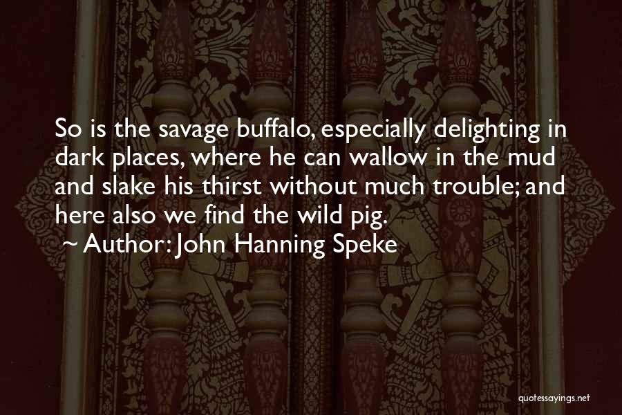 John Hanning Speke Quotes: So Is The Savage Buffalo, Especially Delighting In Dark Places, Where He Can Wallow In The Mud And Slake His