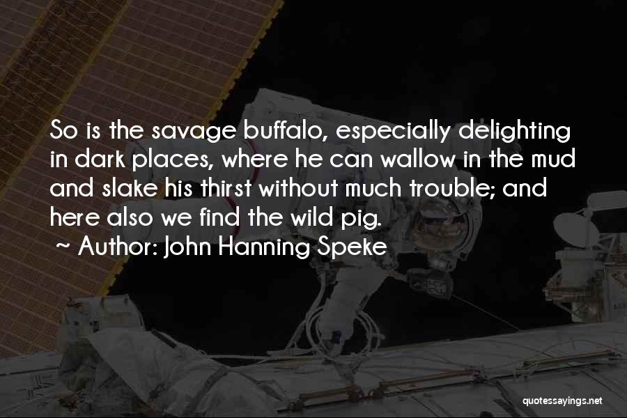 John Hanning Speke Quotes: So Is The Savage Buffalo, Especially Delighting In Dark Places, Where He Can Wallow In The Mud And Slake His