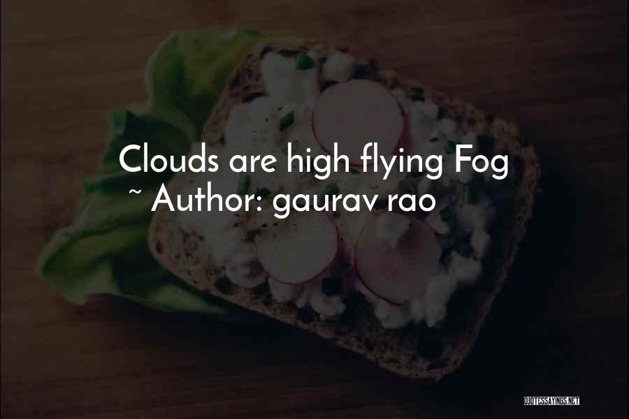 Gaurav Rao Quotes: Clouds Are High Flying Fog