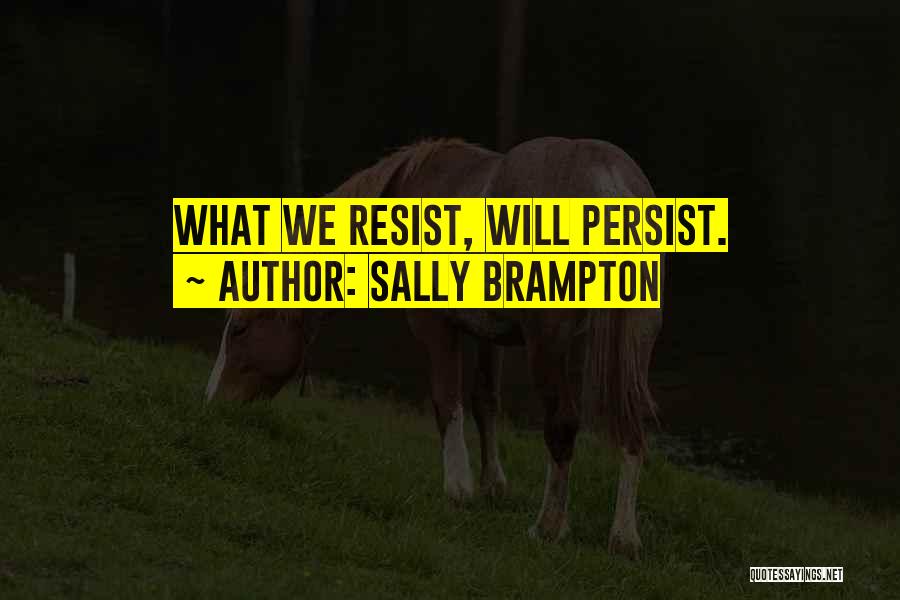 Sally Brampton Quotes: What We Resist, Will Persist.