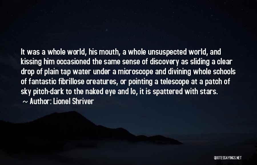 Lionel Shriver Quotes: It Was A Whole World, His Mouth, A Whole Unsuspected World, And Kissing Him Occasioned The Same Sense Of Discovery