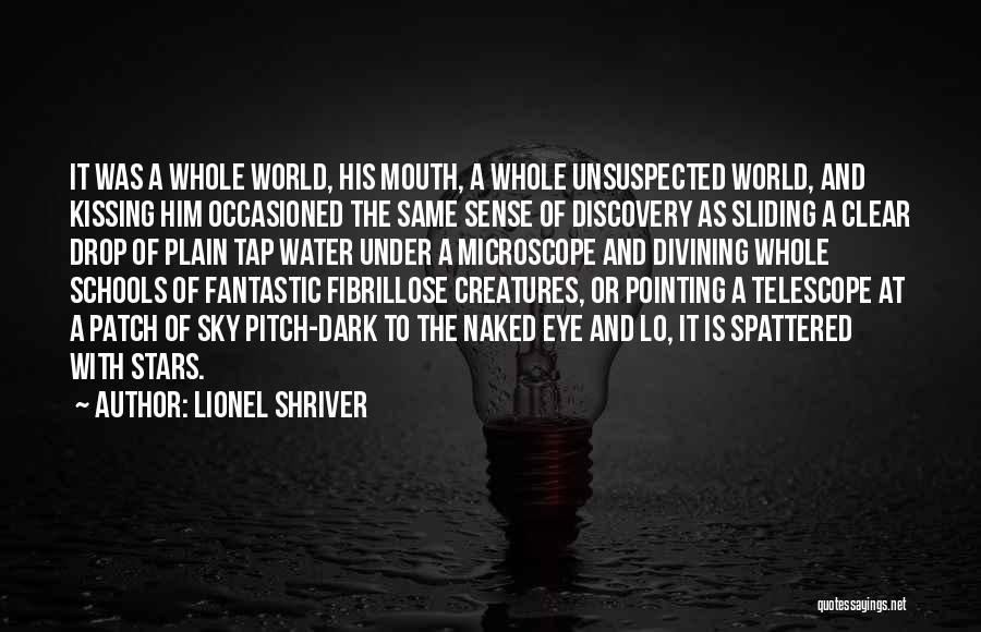 Lionel Shriver Quotes: It Was A Whole World, His Mouth, A Whole Unsuspected World, And Kissing Him Occasioned The Same Sense Of Discovery