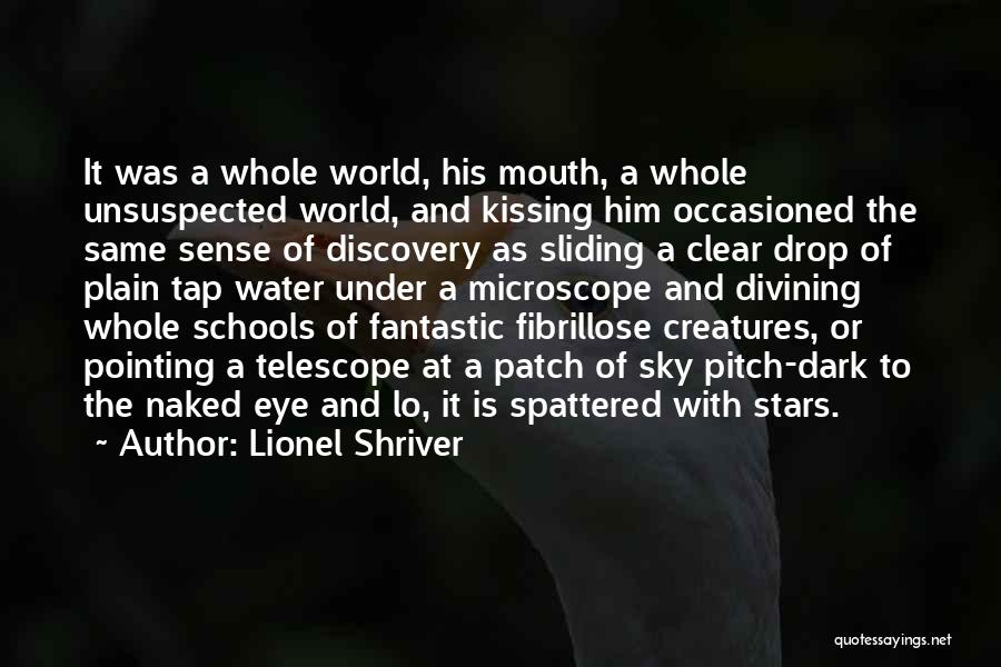 Lionel Shriver Quotes: It Was A Whole World, His Mouth, A Whole Unsuspected World, And Kissing Him Occasioned The Same Sense Of Discovery