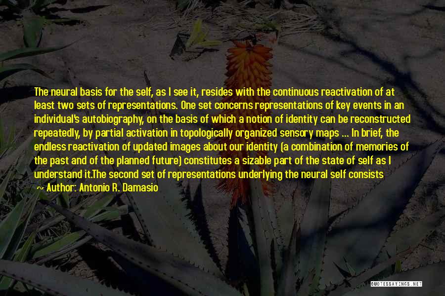 Antonio R. Damasio Quotes: The Neural Basis For The Self, As I See It, Resides With The Continuous Reactivation Of At Least Two Sets