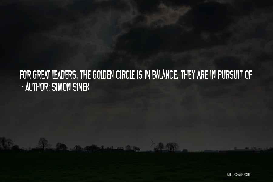 Simon Sinek Quotes: For Great Leaders, The Golden Circle Is In Balance. They Are In Pursuit Of Why, They Hold Themselves Accountable To