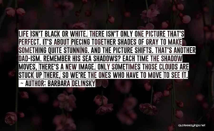 Barbara Delinsky Quotes: Life Isn't Black Or White. There Isn't Only One Picture That's Perfect. It's About Piecing Together Shades Of Gray To