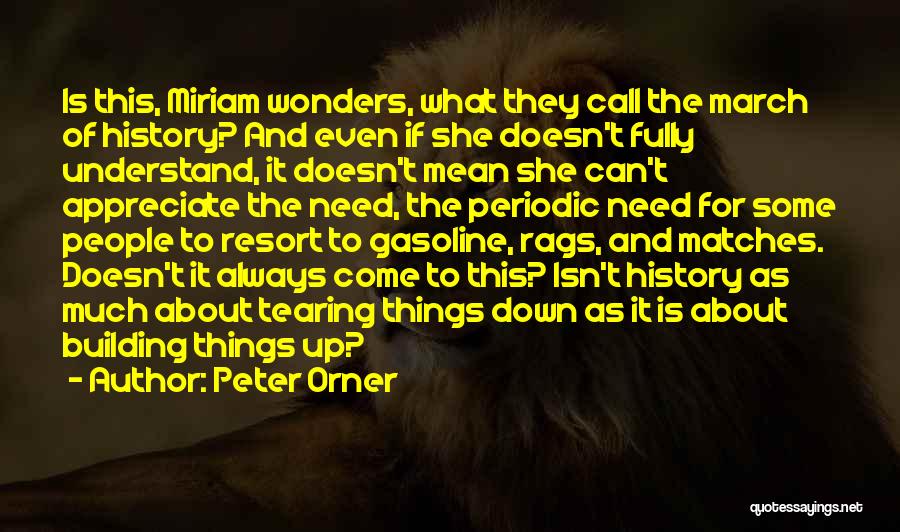 Peter Orner Quotes: Is This, Miriam Wonders, What They Call The March Of History? And Even If She Doesn't Fully Understand, It Doesn't