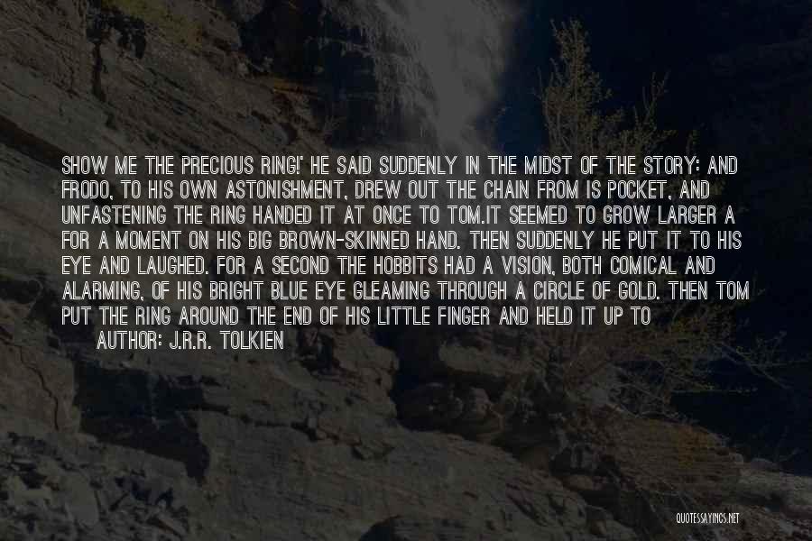 J.R.R. Tolkien Quotes: Show Me The Precious Ring!' He Said Suddenly In The Midst Of The Story: And Frodo, To His Own Astonishment,
