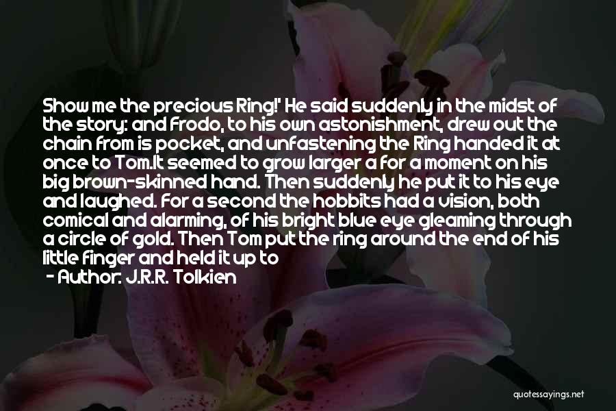 J.R.R. Tolkien Quotes: Show Me The Precious Ring!' He Said Suddenly In The Midst Of The Story: And Frodo, To His Own Astonishment,