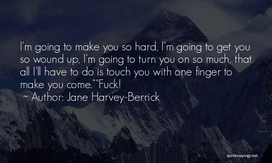 Jane Harvey-Berrick Quotes: I'm Going To Make You So Hard, I'm Going To Get You So Wound Up, I'm Going To Turn You