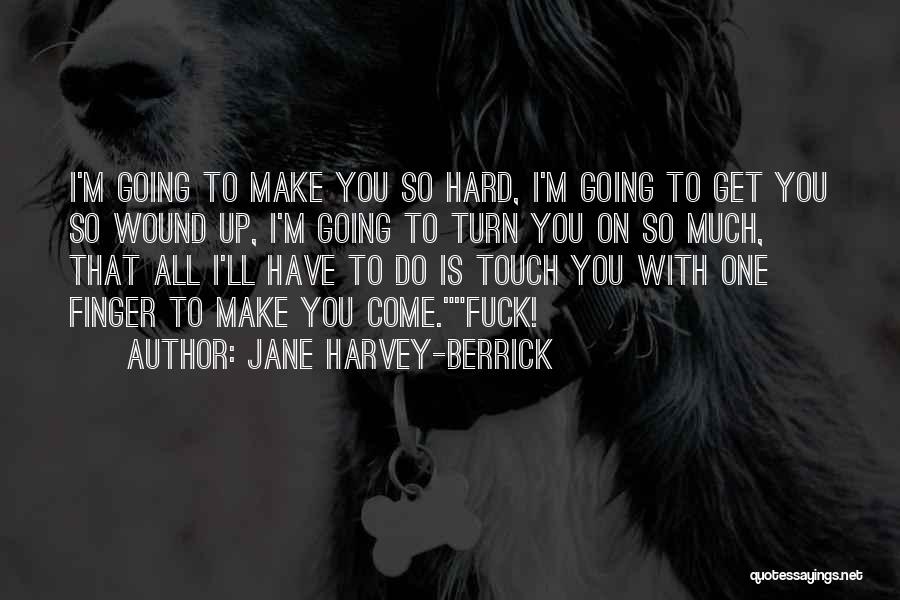 Jane Harvey-Berrick Quotes: I'm Going To Make You So Hard, I'm Going To Get You So Wound Up, I'm Going To Turn You