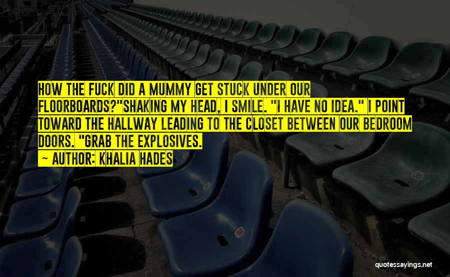 Khalia Hades Quotes: How The Fuck Did A Mummy Get Stuck Under Our Floorboards?shaking My Head, I Smile. I Have No Idea. I