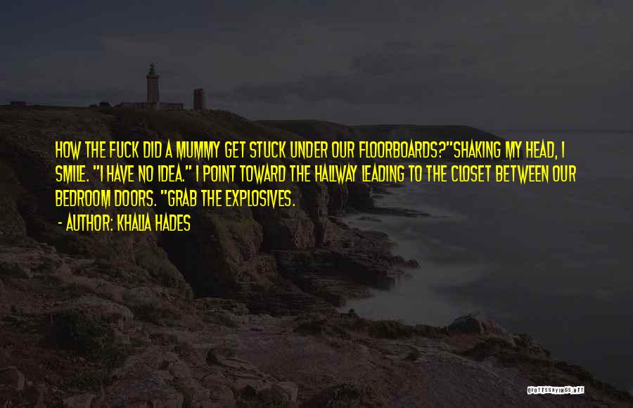 Khalia Hades Quotes: How The Fuck Did A Mummy Get Stuck Under Our Floorboards?shaking My Head, I Smile. I Have No Idea. I