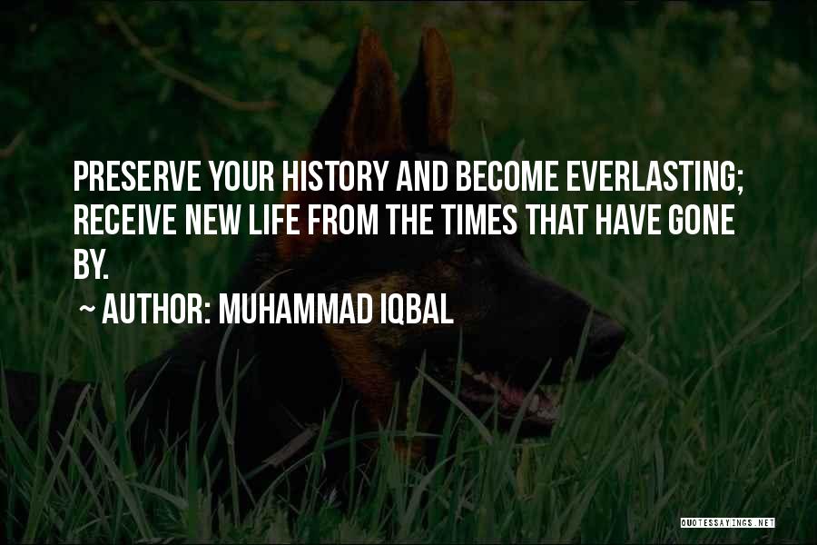Muhammad Iqbal Quotes: Preserve Your History And Become Everlasting; Receive New Life From The Times That Have Gone By.