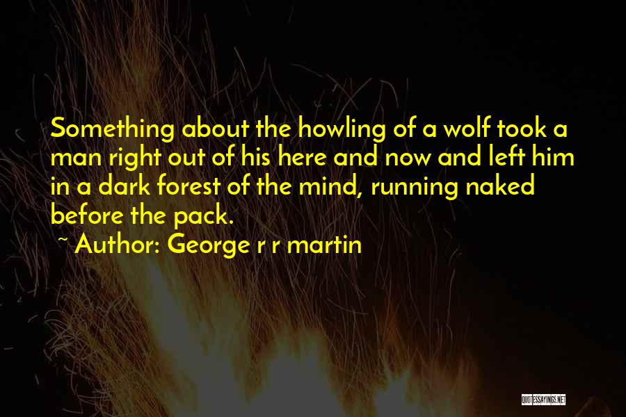 George R R Martin Quotes: Something About The Howling Of A Wolf Took A Man Right Out Of His Here And Now And Left Him