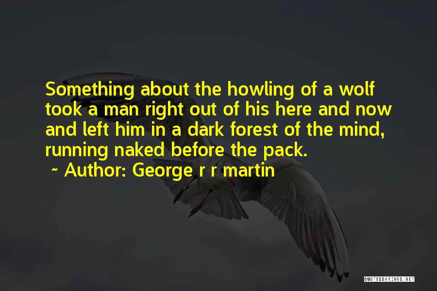 George R R Martin Quotes: Something About The Howling Of A Wolf Took A Man Right Out Of His Here And Now And Left Him