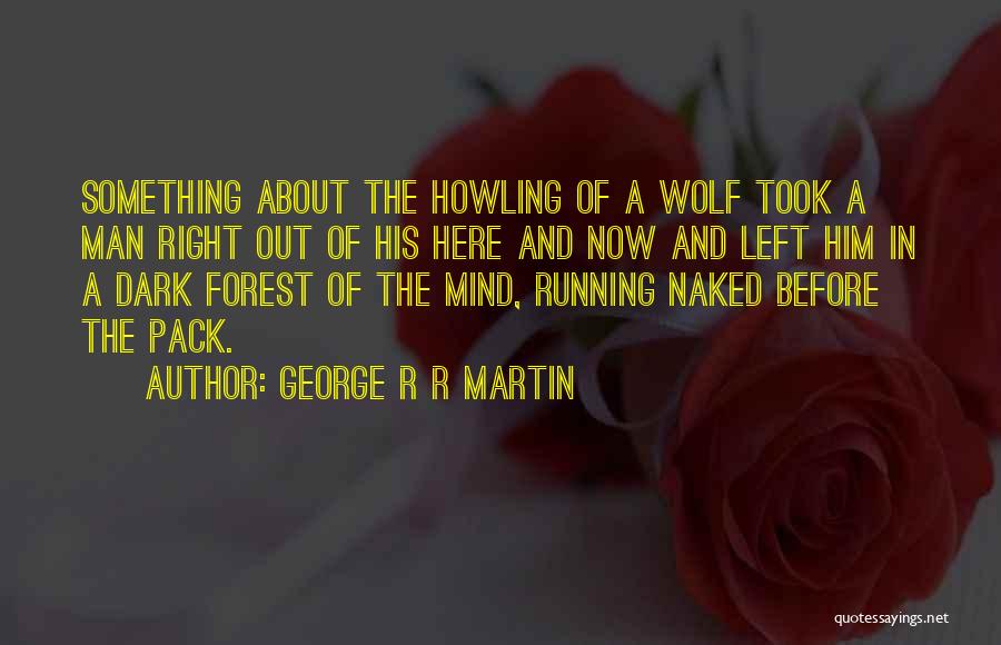 George R R Martin Quotes: Something About The Howling Of A Wolf Took A Man Right Out Of His Here And Now And Left Him