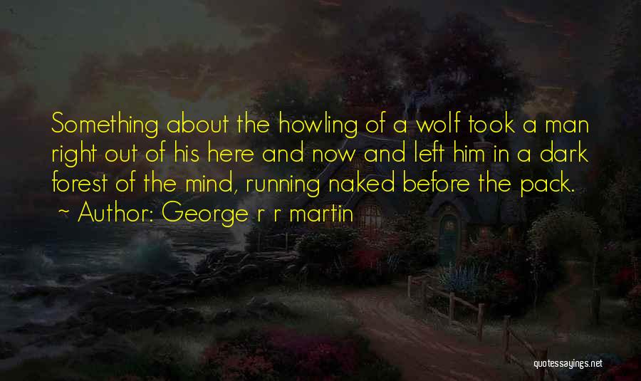 George R R Martin Quotes: Something About The Howling Of A Wolf Took A Man Right Out Of His Here And Now And Left Him