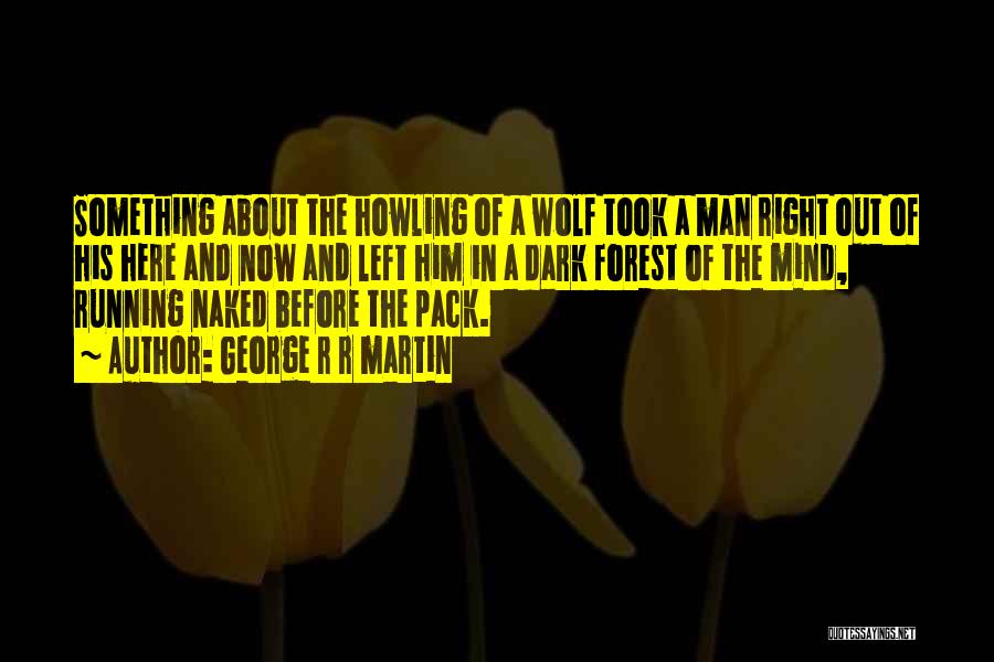 George R R Martin Quotes: Something About The Howling Of A Wolf Took A Man Right Out Of His Here And Now And Left Him