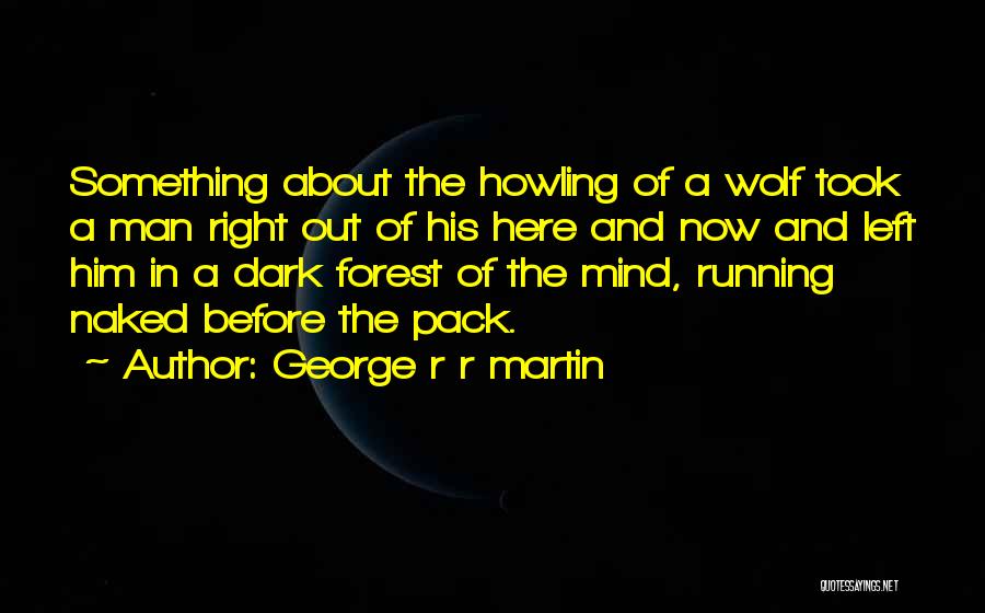 George R R Martin Quotes: Something About The Howling Of A Wolf Took A Man Right Out Of His Here And Now And Left Him