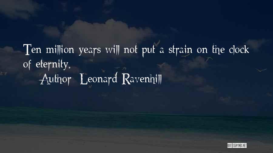 Leonard Ravenhill Quotes: Ten Million Years Will Not Put A Strain On The Clock Of Eternity.
