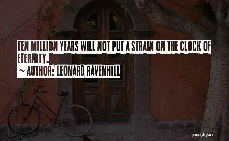 Leonard Ravenhill Quotes: Ten Million Years Will Not Put A Strain On The Clock Of Eternity.
