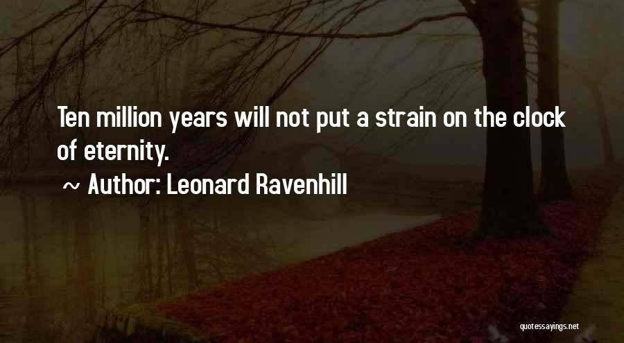 Leonard Ravenhill Quotes: Ten Million Years Will Not Put A Strain On The Clock Of Eternity.