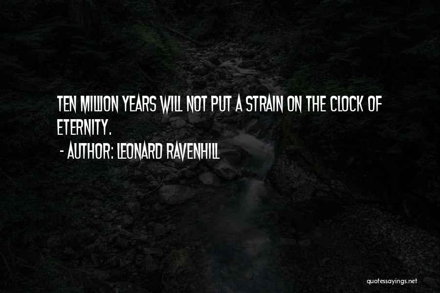 Leonard Ravenhill Quotes: Ten Million Years Will Not Put A Strain On The Clock Of Eternity.