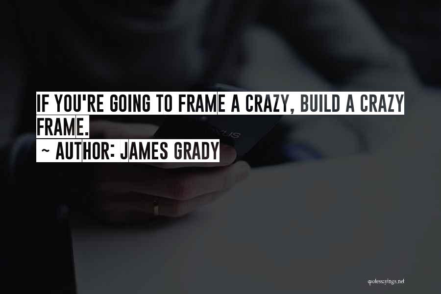 James Grady Quotes: If You're Going To Frame A Crazy, Build A Crazy Frame.